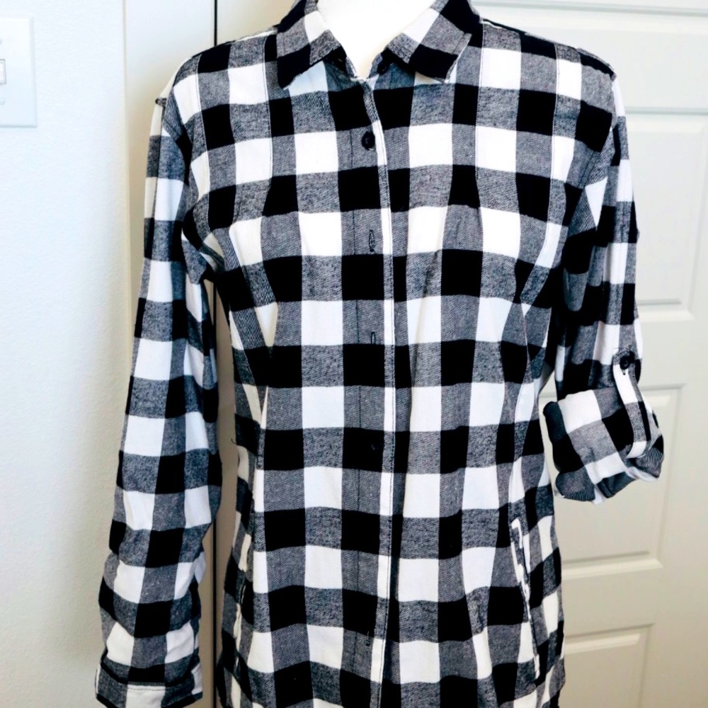 Black & White checked Large Tunic